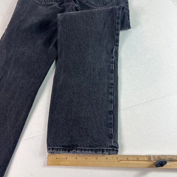 Abercrombie Fitch Jeans Womens 28x27* 90s Straight High Rise Black Denim Tag 27S - Picture 11 of 16